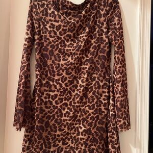 Amazon Leopard Print Long Sleeve Dress